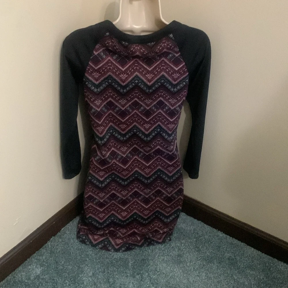 Three Pink Hearts Patterned dress small 79